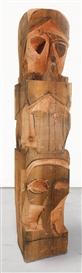 Thomas Houseago, SKETCH FOR 3 HEADS/CARVING/COLUMN