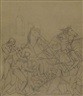 Frank Albert Mechau, Study for the Left Panel of the "Battle of the Alamo."