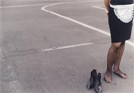 Josephine Meckseper, Untitled (Woman's Legs Horizontal)
