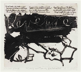Willem de Kooning, Revenge, from 21 Etchings and Poems (Graham 1)