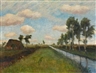 Otto Modersohn, Moor landscape (silver clouds- Moor canal)