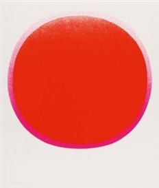 Rupprecht Geiger, Red Circle with Bright Red Edge on White; Green Circle with Yellow Edge on White; Blue Circle with Light Edge on Silver