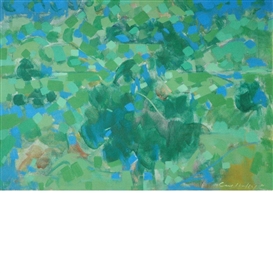 Carl Robert Holty, Blue and Green Landscape