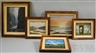 Frank Magsino, 5 Works: Misty Morning (Oneonta Gorge, Columbia River, Oregon); Sunset Sea (Surf, Birds); Back Acreage; Beyond Repair & Misty Marsh