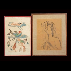 Peter Krasnow, 2 works: Stallion; Blue Bird