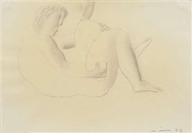 Walter Wörn, Recumbent male nude