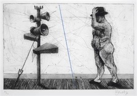 William Kentridge, Man with Three Megaphones