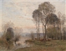 Louis-Aime Japy, Wetland Landscape in the Evening Light