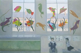 Andrew Macara, Interior with a fish tank