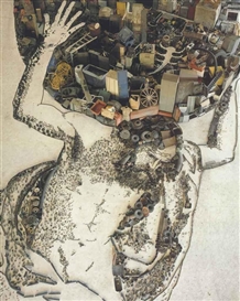 Vik Muniz, Atlas, after Giovanni Francesco Barbieri (Il Guercino) (Pictures of Junk)