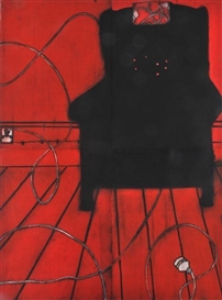 Katherine Hattam, Red Armchair four plate