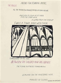 Raymond Pettibon, Untitled (Arches on Soaring Arches)