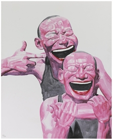 Yue Minjun, Smile-ism series: A smile is a light in a window. It lets people know you're home