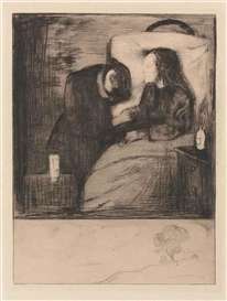 Edvard Munch, The Sick Child (Schiefler, Woll 7)