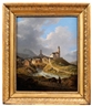 Wilhelm Scheuchzer, Mountain Village in the Tyrolean Alps with Church and Tower Defense