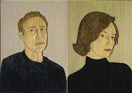 Stephan Balkenhol, 2 Works : Man l ; Woman II