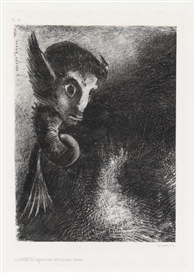 Odilon Redon, La Chimère regarda avec effroi toutes choses
