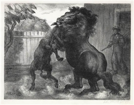 John Steuart Curry, Stallion and Jack Fighting