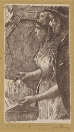 Edgar Degas, Georges William Thornley, Attente de la chanteuse