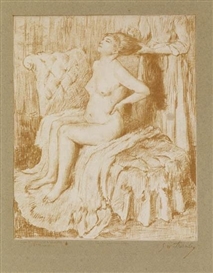 Edgar Degas, Georges William Thornley, 4 works: Le Bain; Chez la Modiste; Jockeys; Sortie de Bain