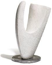Robert Jacobsen, Concrete sculpture of white marble on base of aluminum