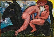Henry Heerup, To elskende på en hest (Two lovers on a horse)