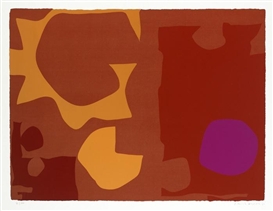 Patrick Heron, Six in Vermilion with Violet in Red