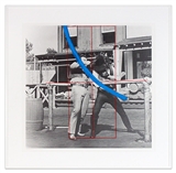 Blue Masterstroke Over Red Diagram and Two Cowboys