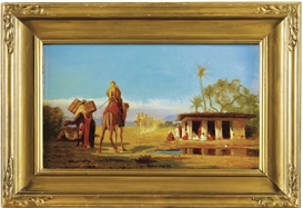 Charles-Théodore Frère, Camel Drivers Near a Khan in Syria