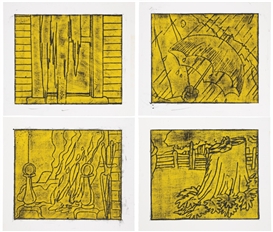 Matt Mullican, 4 Works: Untitled (The Middle of the Day)