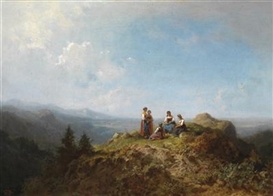 Carl Spitzweg, Maids on the Alpine Pastures