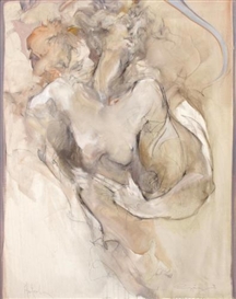 Jürgen Görg, 2 works: Female Nude; Couple Embracing