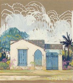 Louis Comfort Tiffany, California residential rendering