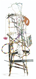 Lucas Samaras, WIRE HANGER CHAIR (RACKETS)