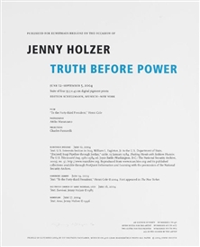 Jenny Holzer, Truth before Power