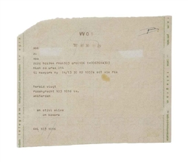 On Kawara, I Am Still Alive