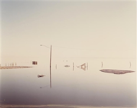 Richard Misrach, Flooded Lamppost, Salton Sea, from Desert Cantos series