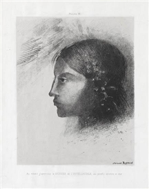 Odilon Redon, Au Réveil j'Aperçus la Déesse de l'Intelligible au Profil Sévère et Dur