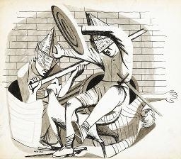 Philip Guston, STUDY FOR "THE GLADIATORS"