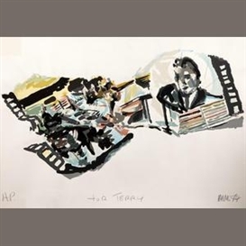Malcolm Morley, 2 Works: Hollywood Film Stars and their Homes, Doris Day fragment, and another