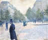Gustave Caillebotte, La Place Saint-Augustin, temps brumeux