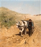 Herman Johannes van der Weele, Farmer with horse and wagon in the dunes