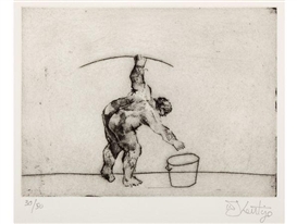 William Kentridge, Untitled (Artist Bending)