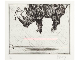 William Kentridge, Three Rhinos: Fig 1. Crowd Pleaser