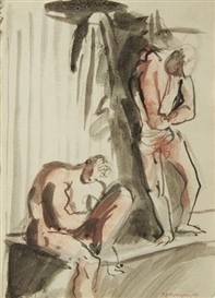 Keith Vaughan, Changing room, Bulford Camp