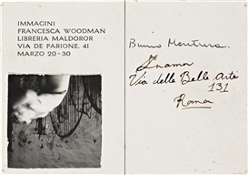 Francesca Woodman, Angels, Rome - Postcard invitation for Immagini exhibition
