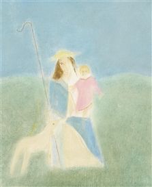 Craigie Aitchison, MADONNA AND CHILD