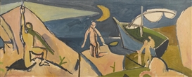Keith Vaughan, 2 WORKS: STUDIES FOR AT THE BEGINNING OF TIME / THESUS