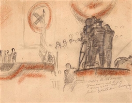 John Steuart Curry, Sketch for Progressive Party Rally