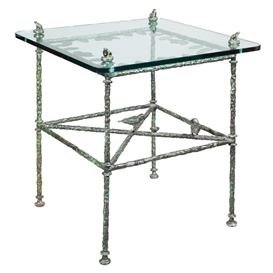 Diego Giacometti, Table - Feuilles, Modele de Salle a Manger aux Grenoilles